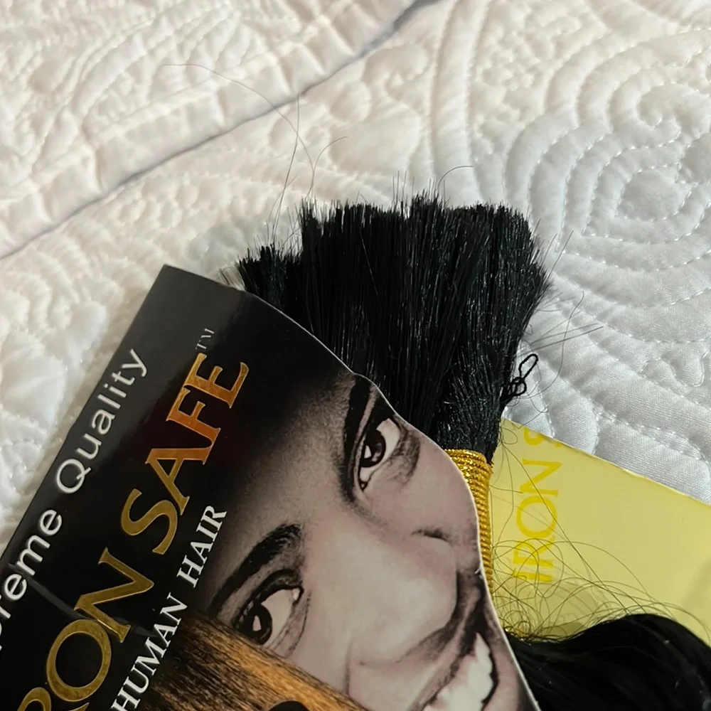 Supreme quality iron safe human hair, 2 packs, new in package‎